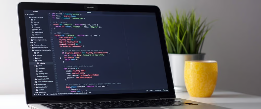 A sleek laptop on a white desk